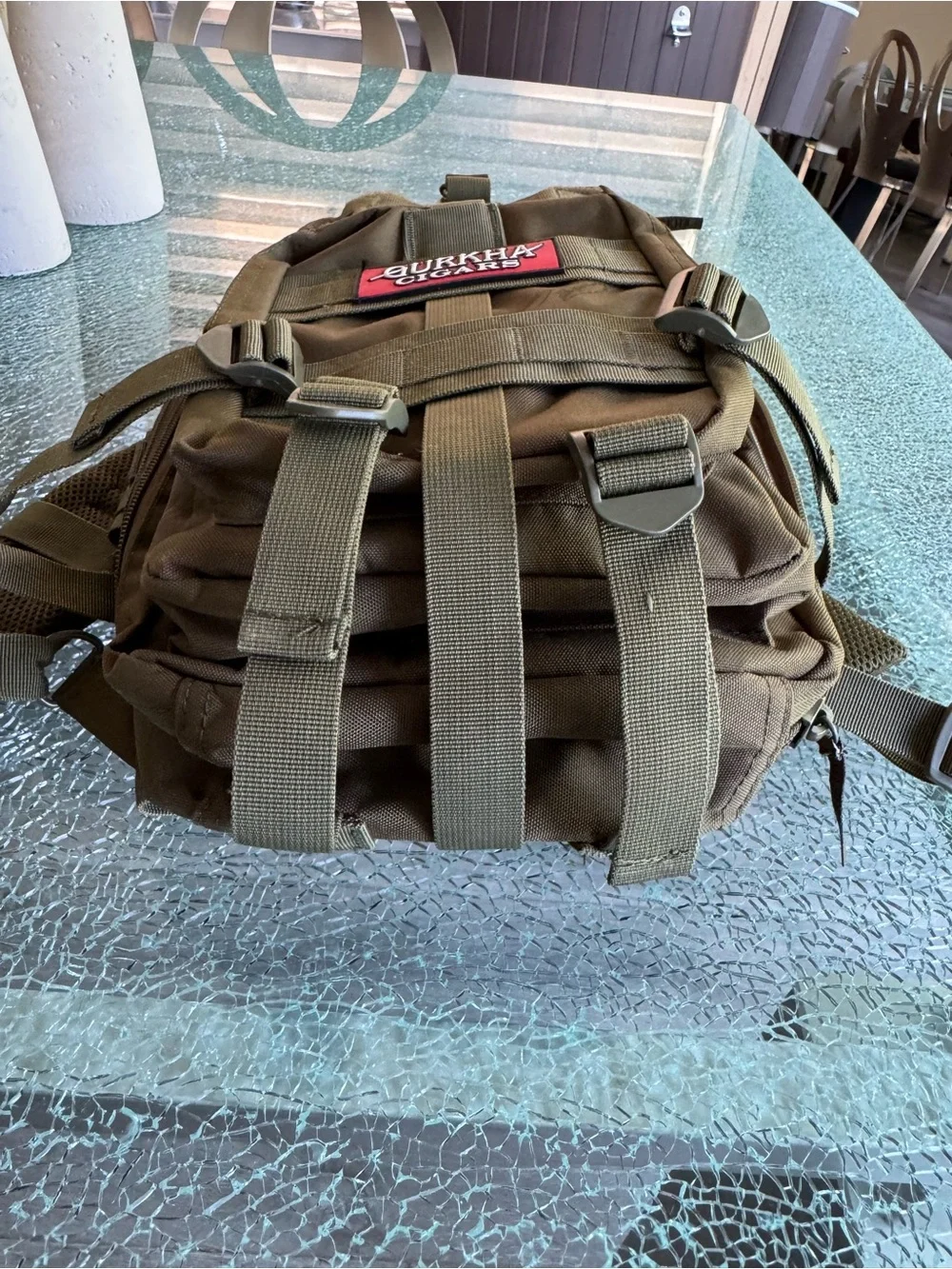 Gurkha Cigars Tactical Men's Backpack in Olive Green